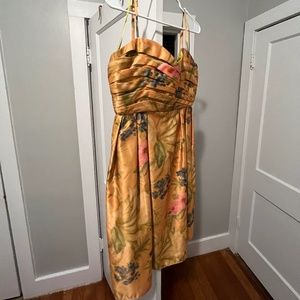 Anthropologie Multicolor Floral Spaghetti Strap James Caviello Dress